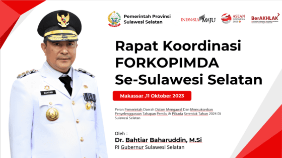 Jajaran FORKOPIMDA Kabupaten Soppeng Menghadiri Rapat Koordinasi FORKOPIMDA Se-Sulawesi Selatan di Makassar.