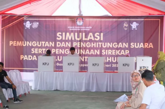 Pembukaan simulasi pemungutan penghitungan dan rekapitulasi hasil penghitungan Suara serta simulasi penggunaan sistem informasi rekapitulasi (SIREKAP) dalam Pemilihan Umum Tahun 2024